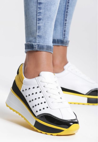 Sneakers cu platforma Alava alb.